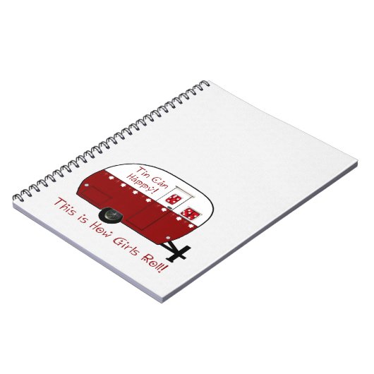 NOTITIEBOEK |  Rode Camper | Personaliseer het! (Linkerzijde)