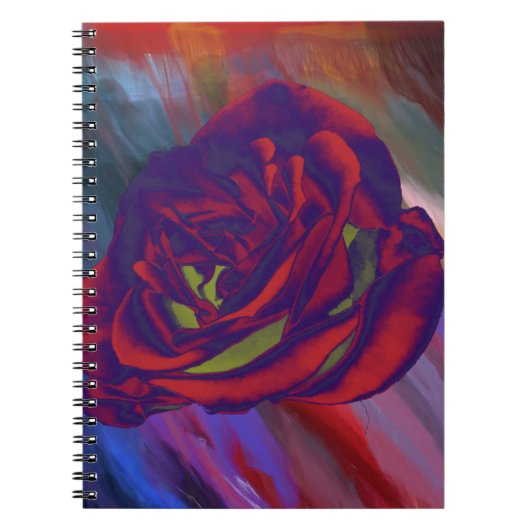 Notitieboek rode rozenrood (Voorkant)