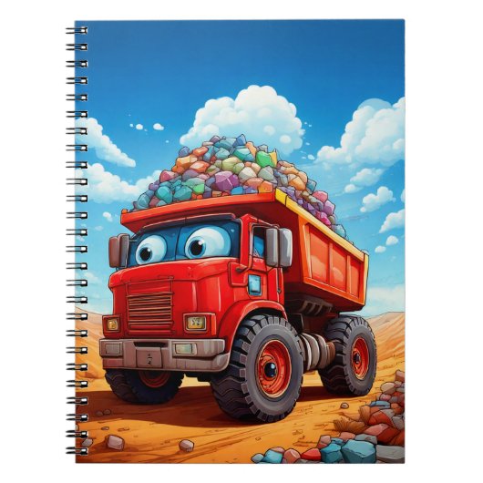 Notitieboek - Rode vrachtwagen (Voorkant)