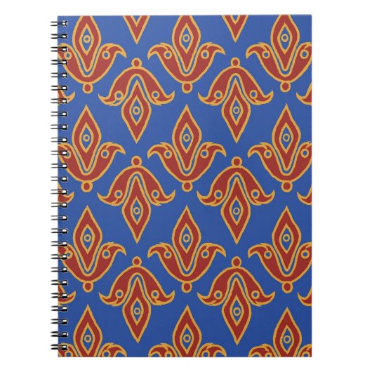 Notitieboek, Rood, Blauw, Gouden Fleur de Lys Notitieboek (Voorkant)