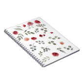 Notitieboek, roos, rood, bloemen, bloem notitieboek (Rechterzijde)