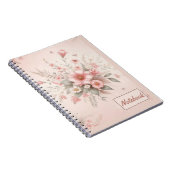 Notitieboek Roze bloemen (Rechterzijde)