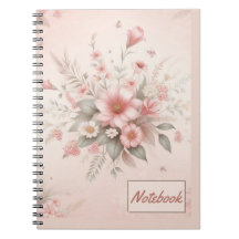 Notitieboek Roze bloemen
