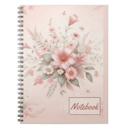 Notitieboek Roze bloemen