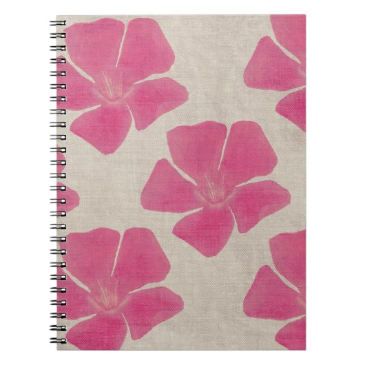 Notitieboek Roze bloemen (Voorkant)