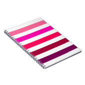 Notitieboek  roze strepen (Rechterzijde)