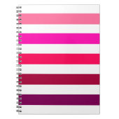 Notitieboek roze strepen (Voorkant)