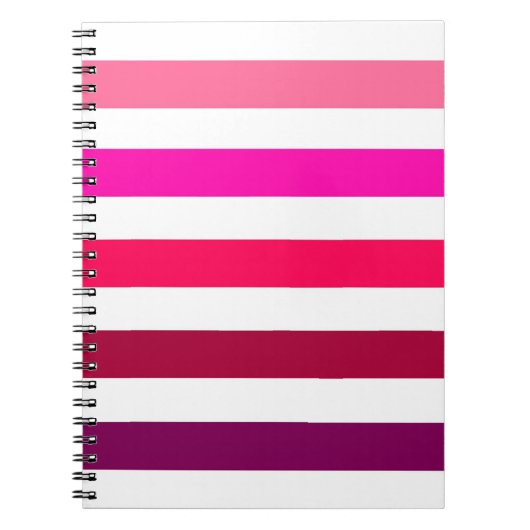 Notitieboek  roze strepen (Voorkant)