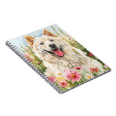 Notitieboek – Samojeed Waterverf Hond Liefhebber J (Rechterzijde)