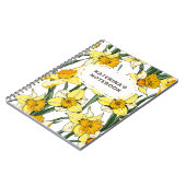 NOTITIEBOEK Spring Daffodil Design & Custom Name (Linkerzijde)