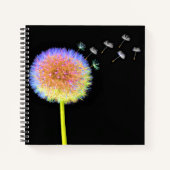 Notitieboek Square Dandelions Seeds Neon (Voorkant)