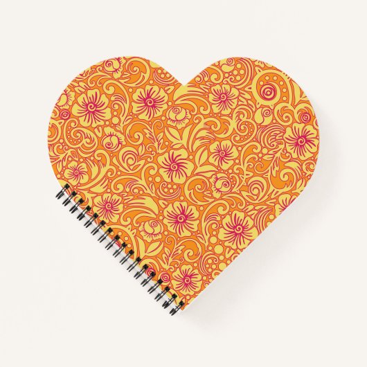 Notitieboek Tangerine Floral Dream Pattern (Voorkant)
