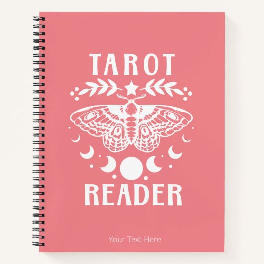 Notitieboek Tarot Reader Moon Phase Moth Stars (Voorkant)