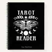 Notitieboek Tarot Reader Moon Phase Moth Stars (Voorkant)