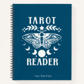 Notitieboek Tarot Reader Moon Phase Moth Stars (Voorkant)