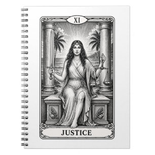Notitieboek - Tarotkaart Rechtvaardigheid