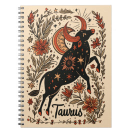 Notitieboek Taurus Hemelse Zodiac Art