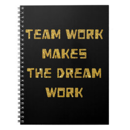 Notitieboek - teamwerk maakt het droomwerk