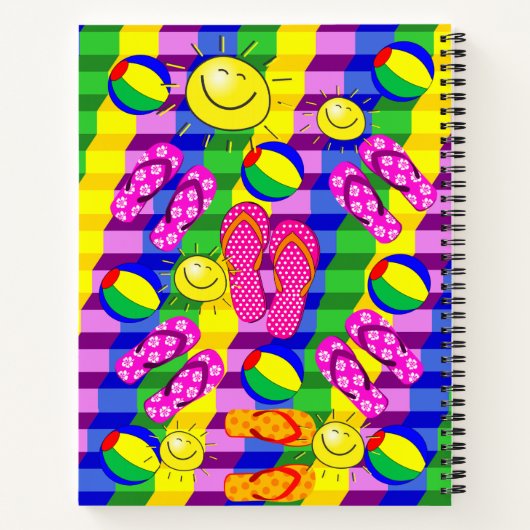 Notitieboek Teenslippers Zon (Achterkant)