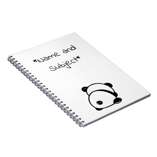 Notitieboek tegen het Beer van Panda (Rechterzijde)