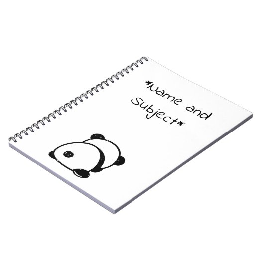 Notitieboek tegen het Beer van Panda (Linkerzijde)