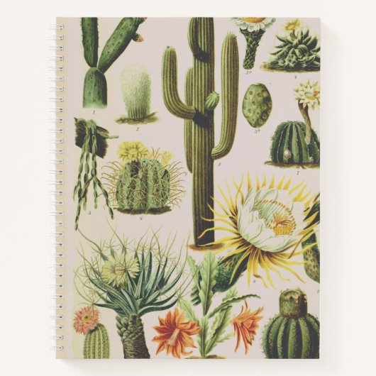 Notitieboek ter illustratie van botanische cactus (Voorkant)
