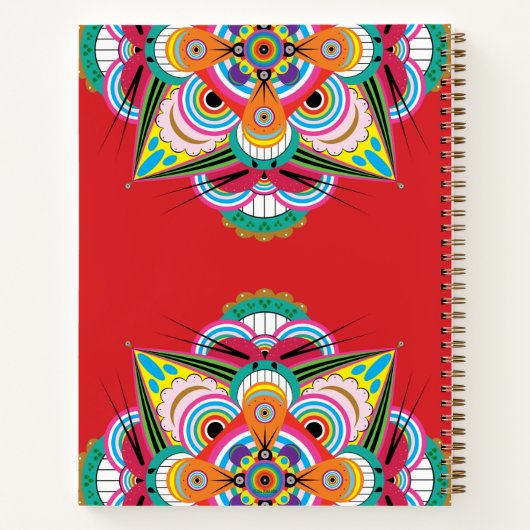 Notitieboek Tiger Dragon Mandala 8.5x11 (Achterkant)