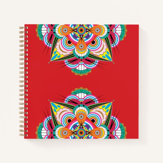 Notitieboek Tiger Dragon Mandala 8.5x8.5 (Voorkant)