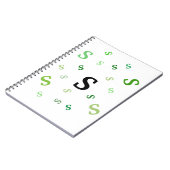 Notitieboek - Tumble Green Letters (Linkerzijde)
