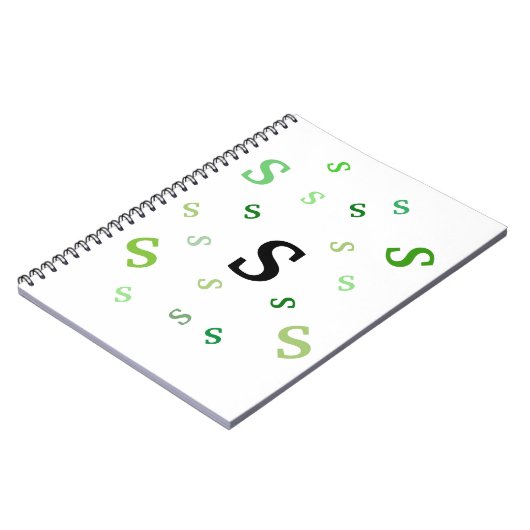 Notitieboek - Tumble Green Letters (Linkerzijde)