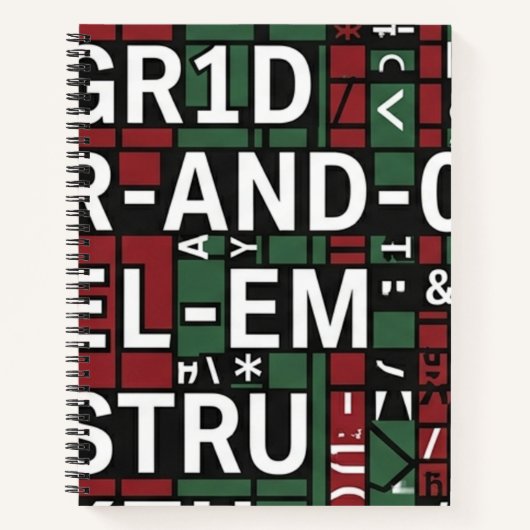 Notitieboek typografisch ontwerp (Voorkant)