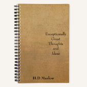 Notitieboek, uitzonderlijk grote gedachten & ideeë notitieboek (Voorkant)