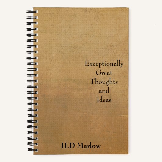 Notitieboek, uitzonderlijk grote gedachten & ideeë notitieboek (Voorkant)