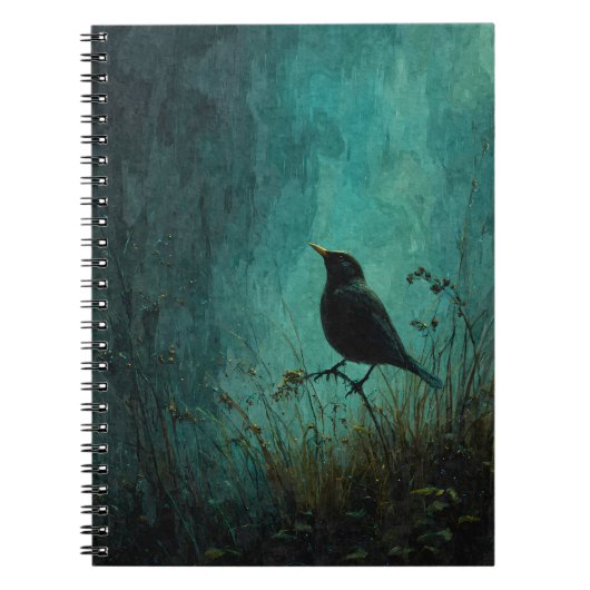 Notitieboek van Blackbird Midnight Meadow (Voorkant)