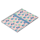 NOTITIEBOEK VAN BLAUWE AQUA PINK JARS (Linkerzijde)