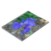 Notitieboek van blauwe irisbloem (Linkerzijde)