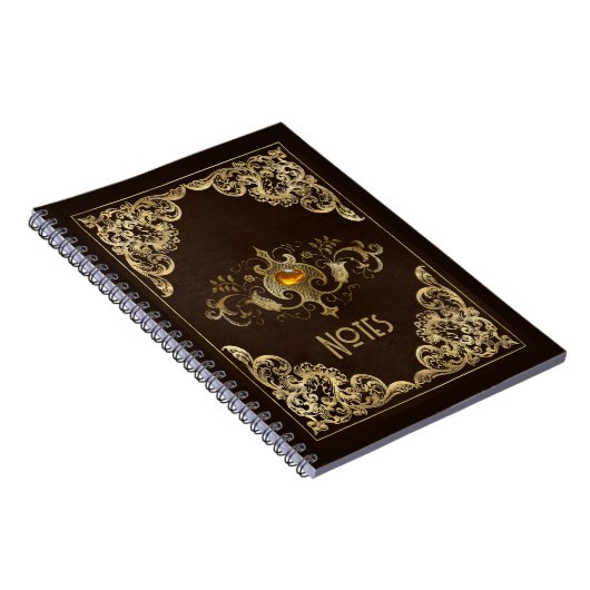  Notitieboek van bruin en goudbruin Lijst (Rechterzijde)