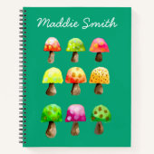 Notitieboek van champignons met een hoge kleur (Voorkant)