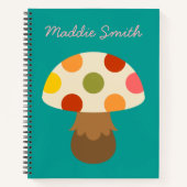 Notitieboek van champignons met een hoge kleur (Voorkant)