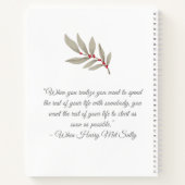 Notitieboek van de bindplanner voor gevlekte botan (Achterkant)