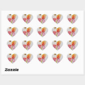 Notitieboek van de Floral Flowers van de roze Tulp Hart Sticker (Vel)