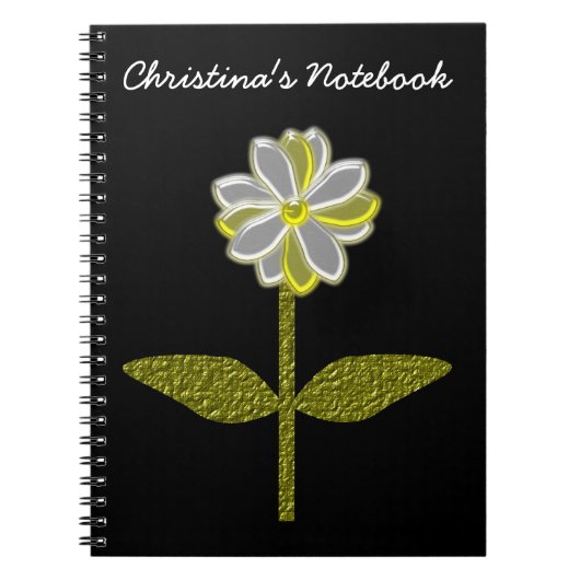  Notitieboek van de gloeiende Daisy Flower (Voorkant)