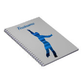 Notitieboek van de mannetjesroos - blauw (Rechterzijde)