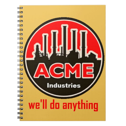 notitieboek van de officiële acme - industrie (Voorkant)