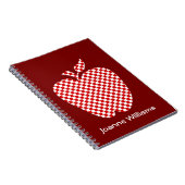 Notitieboek van de rode, gecontroleerde appel van (Rechterzijde)