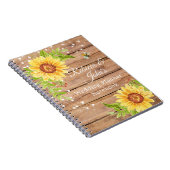 Notitieboek van de Rustic Yellow Sunflower Wedding (Rechterzijde)