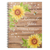 Notitieboek van de Rustic Yellow Sunflower Wedding (Voorkant)
