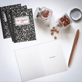 Notitieboek van de samenstelling van de leraar bedankkaart