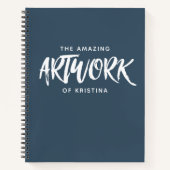 Notitieboek van Elegant Navy Blue Sketchbook (Voorkant)