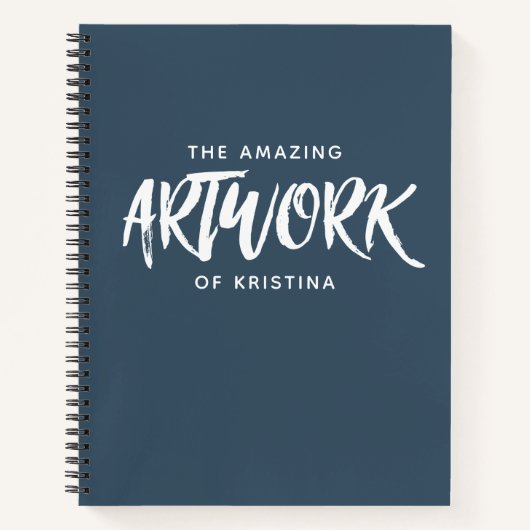 Notitieboek van Elegant Navy Blue Sketchbook (Voorkant)